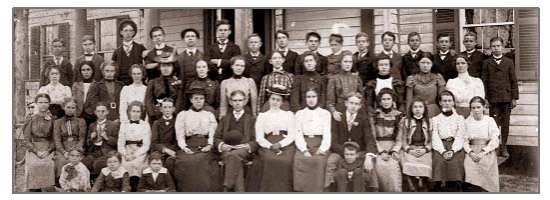 Photograph showing students at Palace Green School