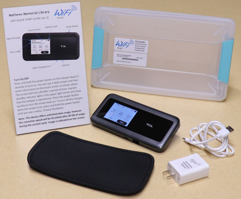 Components of the WiFi To Go kit